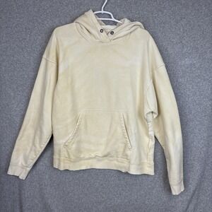 Free People We The Free Your Favorite Washed Hoodie Medium Cream Yellow
